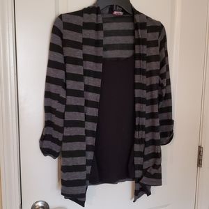 Maternity cardigan with built in tank